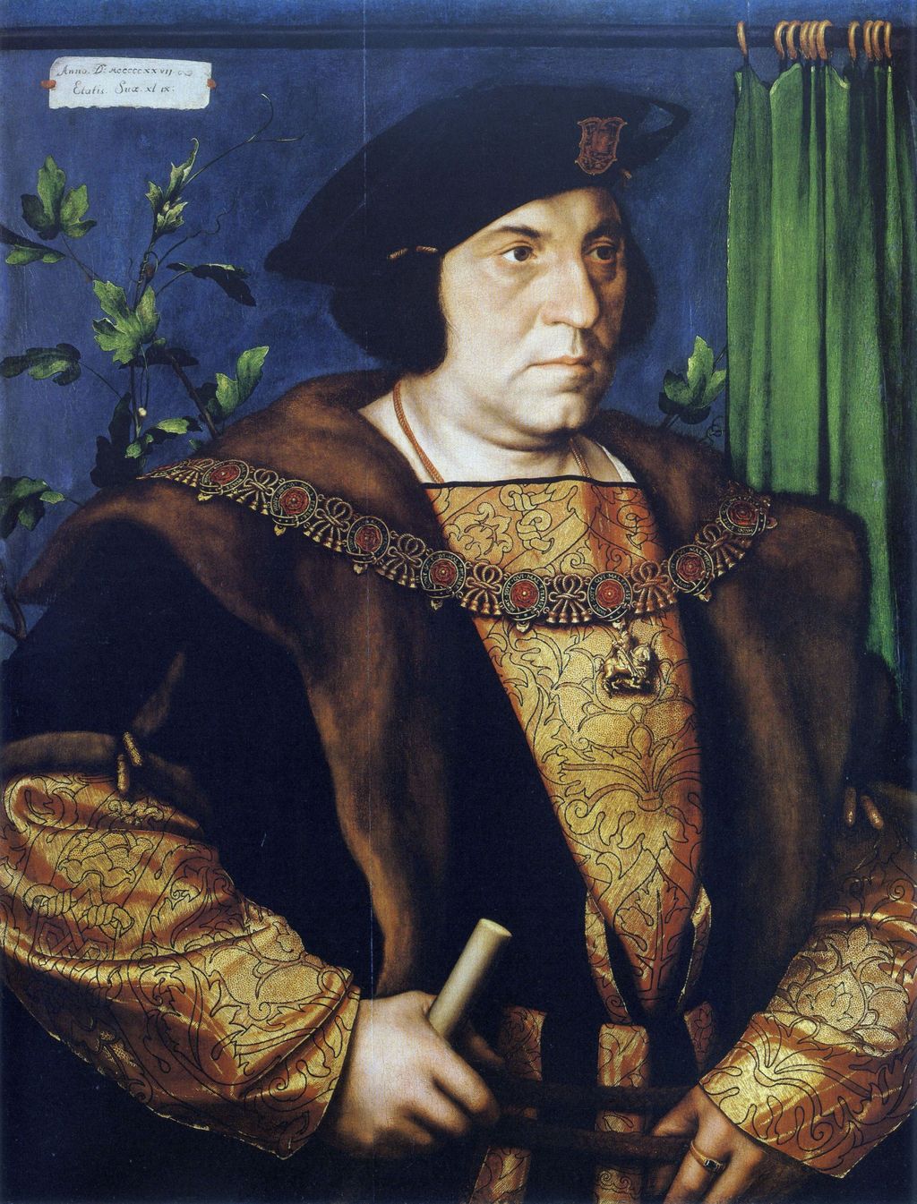 Hans Holbein the Younger, Sir Henry Guildford, 1527. Oil on oak panel, 82.7 × 66.4 cm. Royal Collection, RCIN 400046.